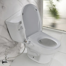 Load image into Gallery viewer, Non Electric Toilet Bidet Seats with Self Cleaning Dual Nozzles Separated Rear &amp; Feminine Cleaning Natural Water Spray, Soft Closed Toilet Seat Toilet Bidet,Easy DIY Installation (Upgrade ROUND)