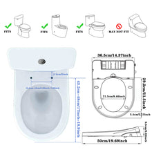 Load image into Gallery viewer, Non Electric Toilet Bidet Seats with Self Cleaning Dual Nozzles Separated Rear &amp; Feminine Cleaning Natural Water Spray, Soft Closed Toilet Seat Toilet Bidet,Easy DIY Installation (Upgrade ROUND)